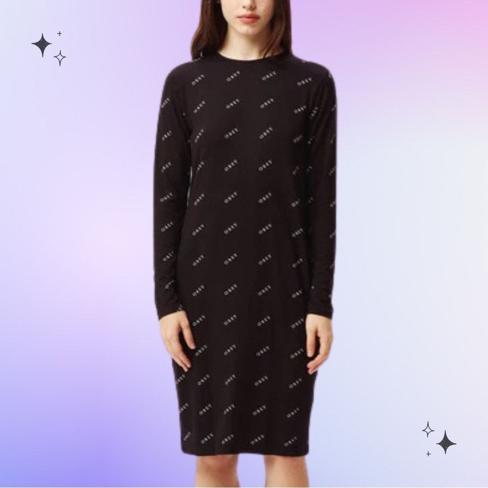Obey Black logo midi Dress